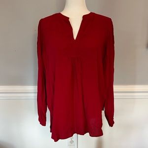 Loft Tunic Length Long Sleeve Blouse